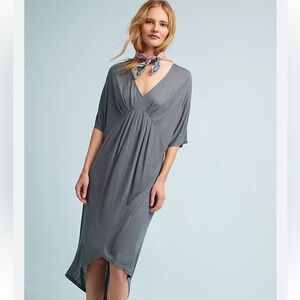 Deletta NWT for Anthropologie gray kimono style hi-low dress